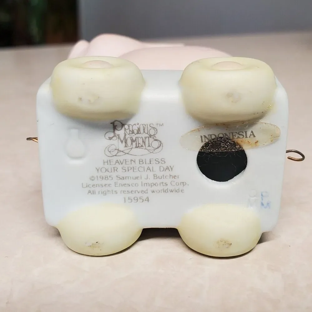 Precious Moments Birthday Train Age 3 “Heaven Bless Your Special Day” Pig